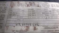 General Electric 400 HP 250/750 RPM 4677 DC Motors 81492